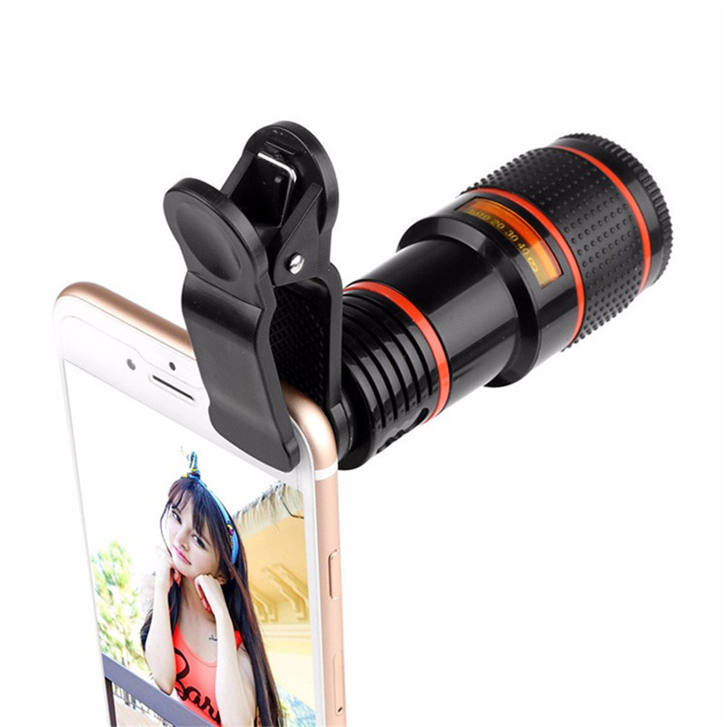 Phone Lens 8X 12X 14X Telephoto Super Wide Angle Lens Camera Kits With Clip Lens On The Phone For Smartphone